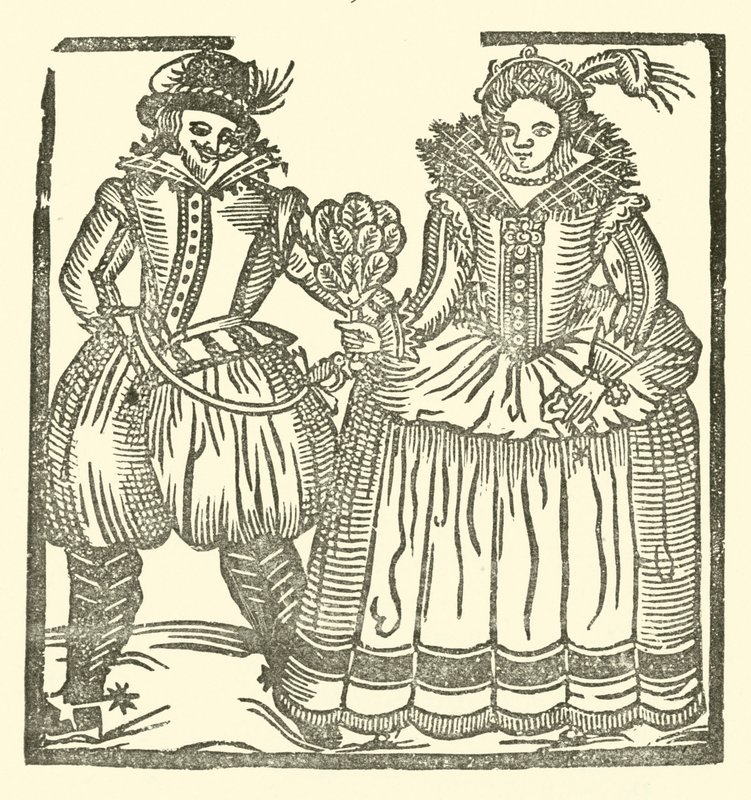 Ilustracja do Ballad Roxburghe (drzeworyt) autorstwa (after) English School