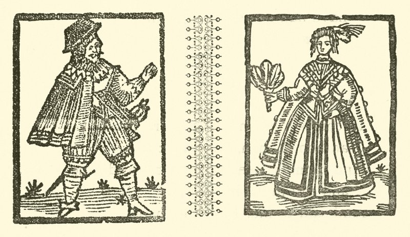 Ilustracja do Ballad Roxburghe (drzeworyt) autorstwa (after) English School