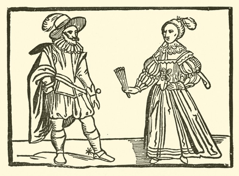 Ilustracja do Ballad Roxburghe (drzeworyt) autorstwa (after) English School