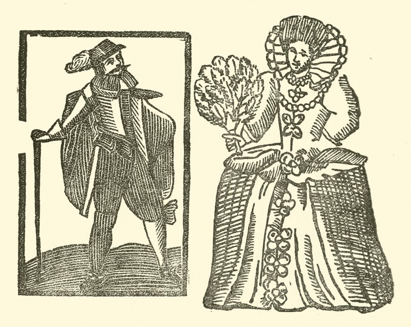 Ilustracja do Ballad Roxburghe (drzeworyt) autorstwa (after) English School
