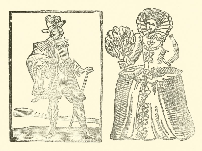 Ilustracja do Ballad Roxburghe (drzeworyt) autorstwa (after) English School
