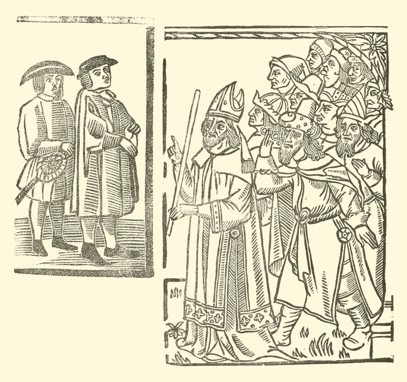 Ilustracja do Ballad Roxburghe (drzeworyt) autorstwa (after) English School