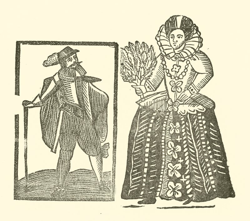 Ilustracja do Ballad Roxburghe (drzeworyt) autorstwa (after) English School