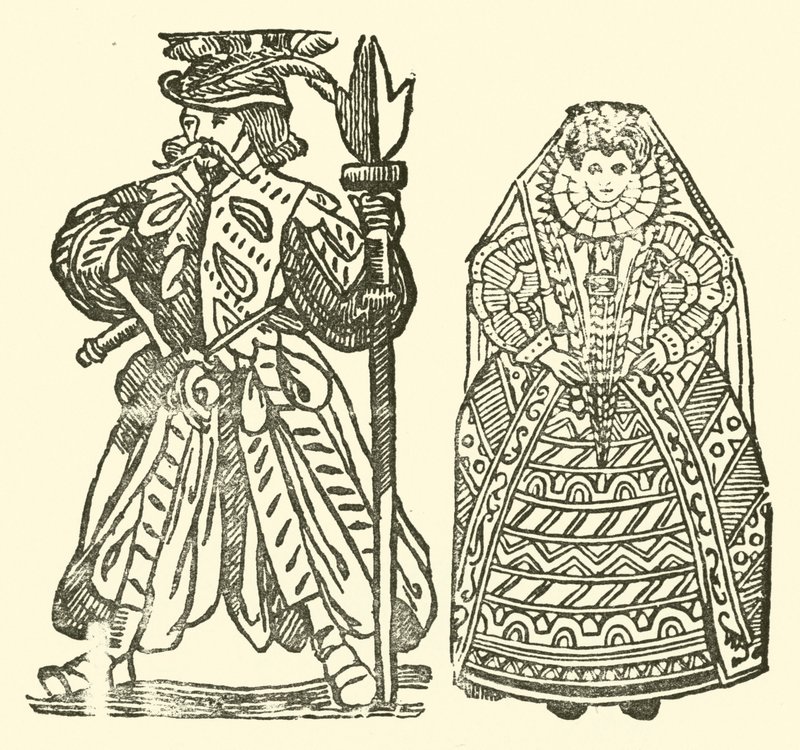 Ilustracja do Ballad Roxburghe (drzeworyt) autorstwa (after) English School