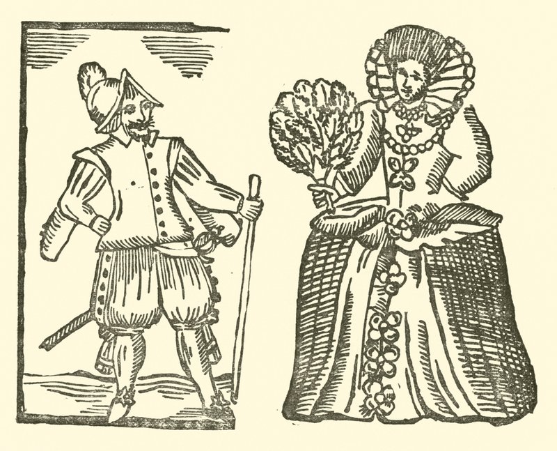 Ilustracja do Ballad Roxburghe (drzeworyt) autorstwa (after) English School