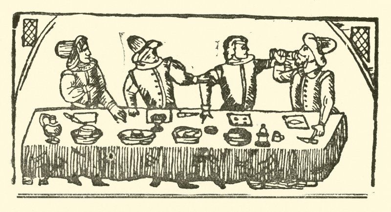 Ilustracja do Ballad Roxburghe (drzeworyt) autorstwa (after) English School