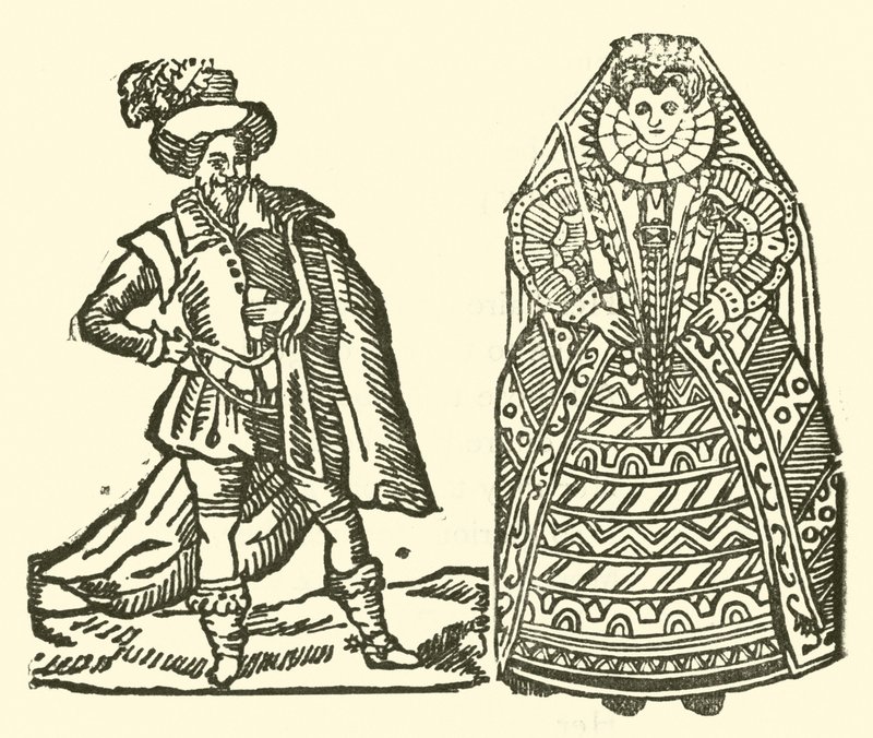 Ilustracja do Ballad Roxburghe (drzeworyt) autorstwa (after) English School