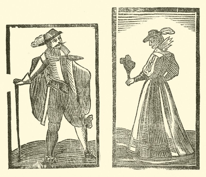 Ilustracja do Ballad Roxburghe (drzeworyt) autorstwa (after) English School