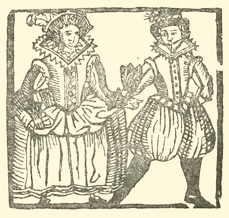 Ilustracja do Ballad Roxburghe (drzeworyt) autorstwa (after) English School