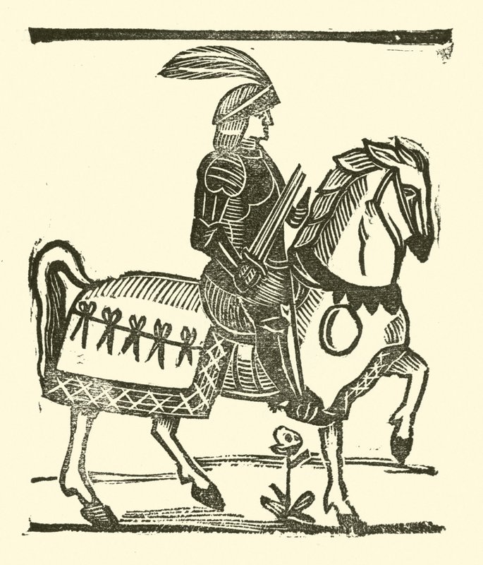 Ilustracja do Ballad Roxburghe (drzeworyt) autorstwa (after) English School