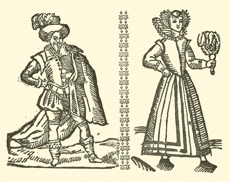 Ilustracja do Ballad Roxburghe (drzeworyt) autorstwa (after) English School