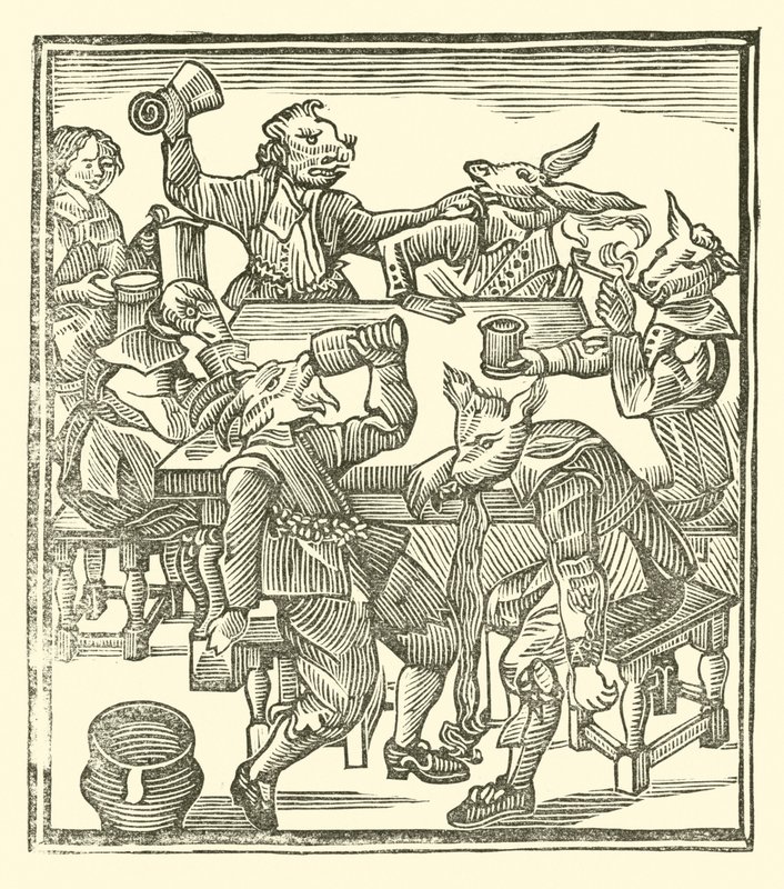 Ilustracja do Ballad Roxburghe (drzeworyt) autorstwa (after) English School