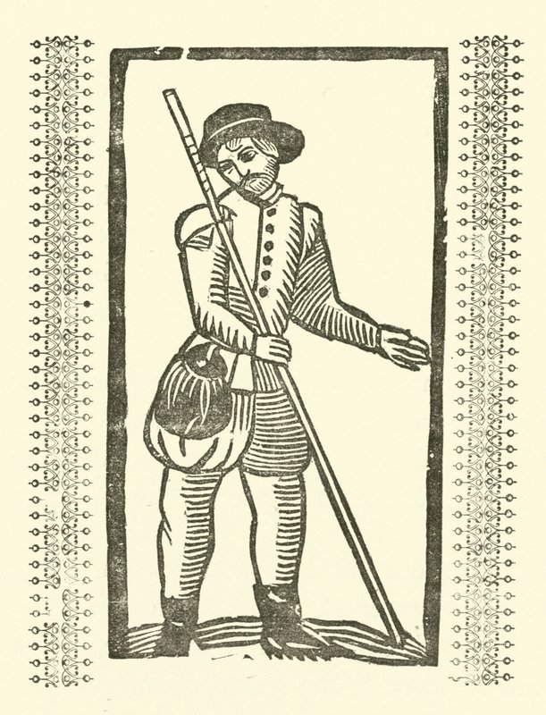 Ilustracja do Ballad Roxburghe (drzeworyt) autorstwa (after) English School