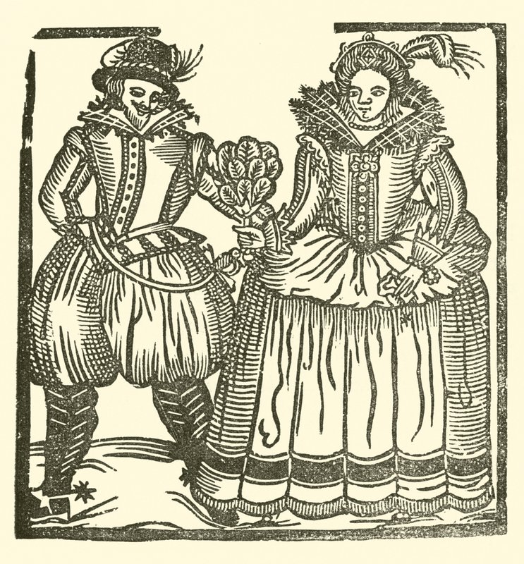 Ilustracja do Ballad Roxburghe (drzeworyt) autorstwa (after) English School