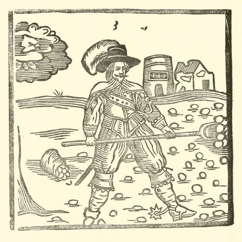 Ilustracja do Ballad Roxburghe (drzeworyt) autorstwa (after) English School