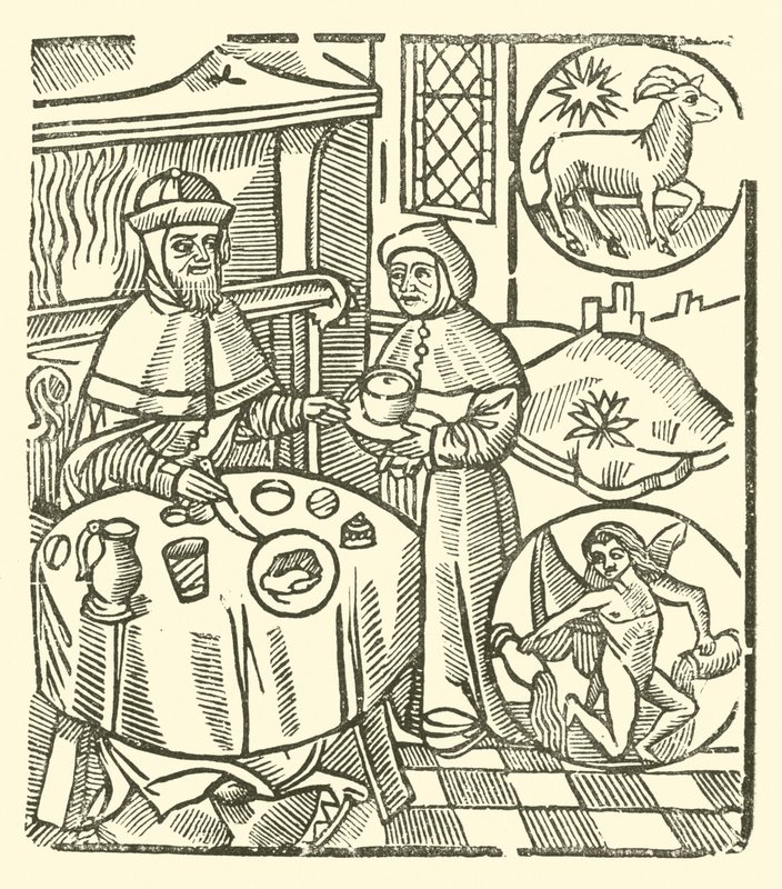 Ilustracja do Ballad Roxburghe (drzeworyt) autorstwa (after) English School