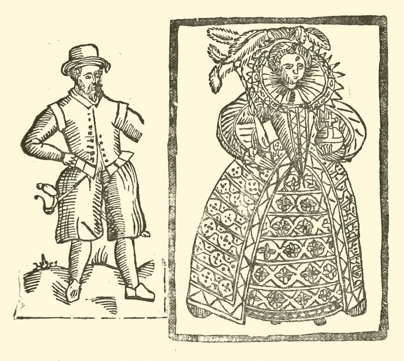 Ilustracja do Ballad Roxburghe (drzeworyt) autorstwa (after) English School