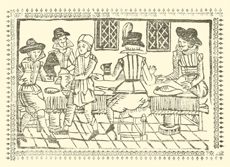 Ilustracja do Ballad Roxburghe (drzeworyt) autorstwa (after) English School