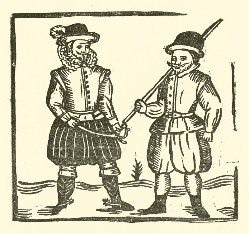 Ilustracja do Ballad Roxburghe (drzeworyt) autorstwa (after) English School