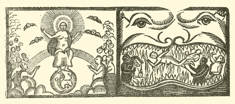 Ilustracja do Ballad Roxburghe (drzeworyt) autorstwa (after) English School