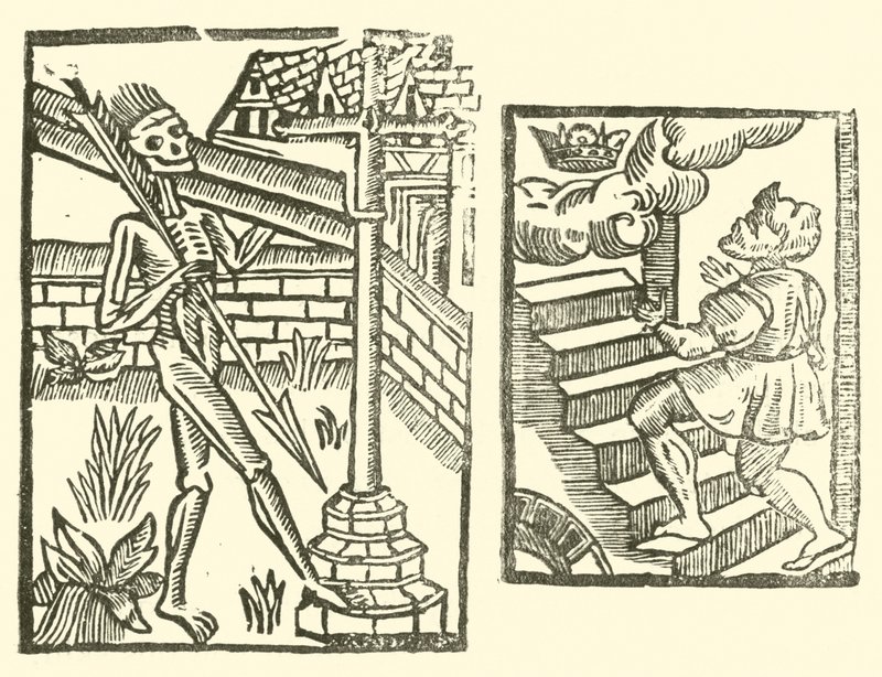 Ilustracja do Ballad Roxburghe (drzeworyt) autorstwa (after) English School