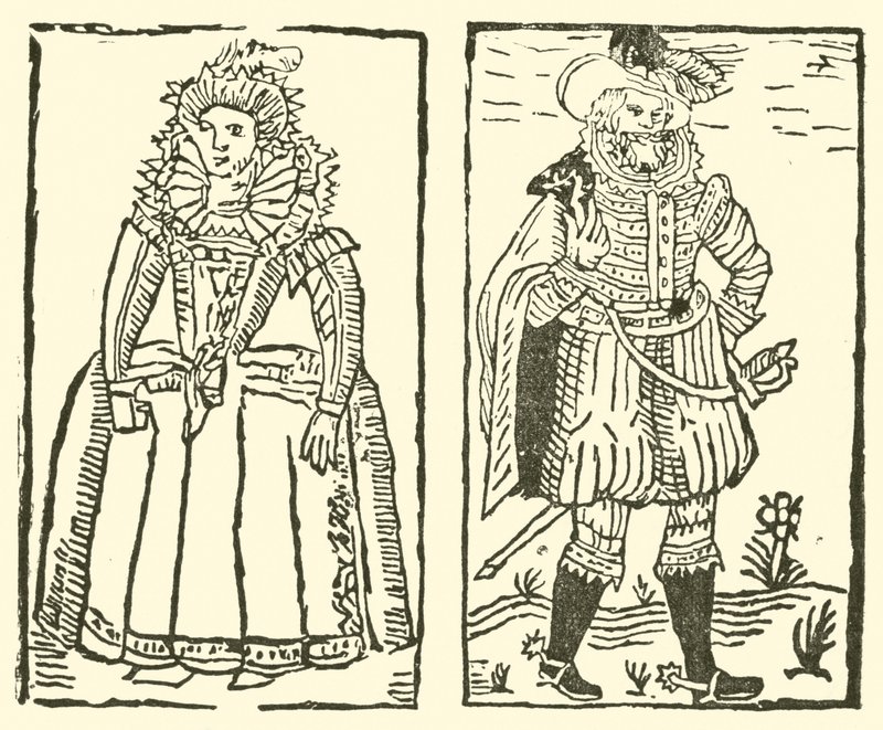 Ilustracja do Ballad Roxburghe (drzeworyt) autorstwa (after) English School