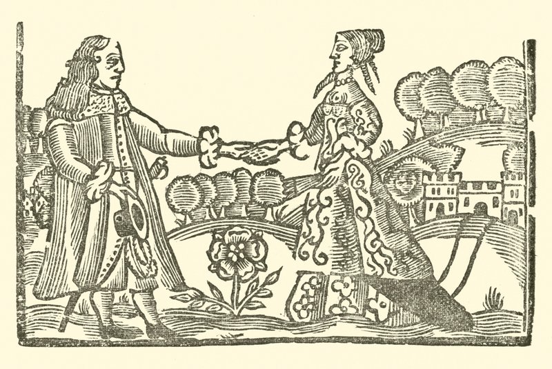 Ilustracja do Ballad Roxburghe (drzeworyt) autorstwa (after) English School