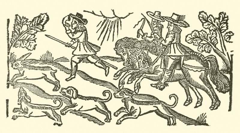 Ilustracja do Ballad Roxburghe (drzeworyt) autorstwa (after) English School