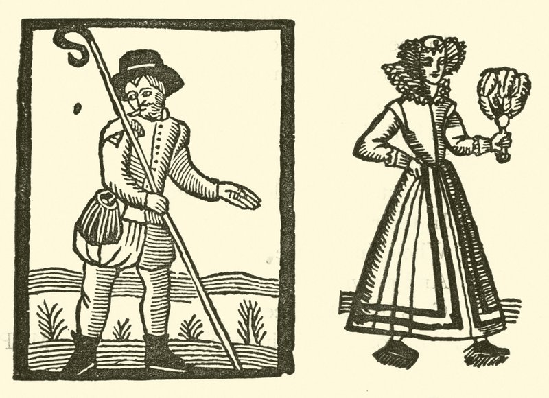 Ilustracja do Ballad Roxburghe (drzeworyt) autorstwa (after) English School