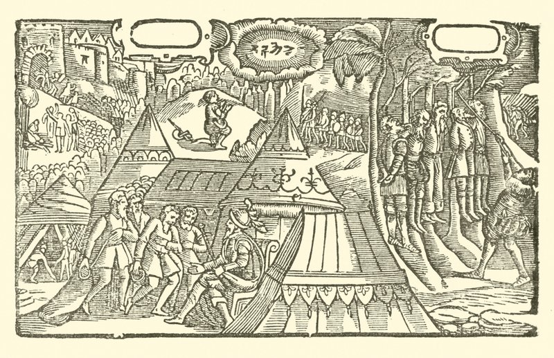 Ilustracja do Ballad Roxburghe (drzeworyt) autorstwa (after) English School