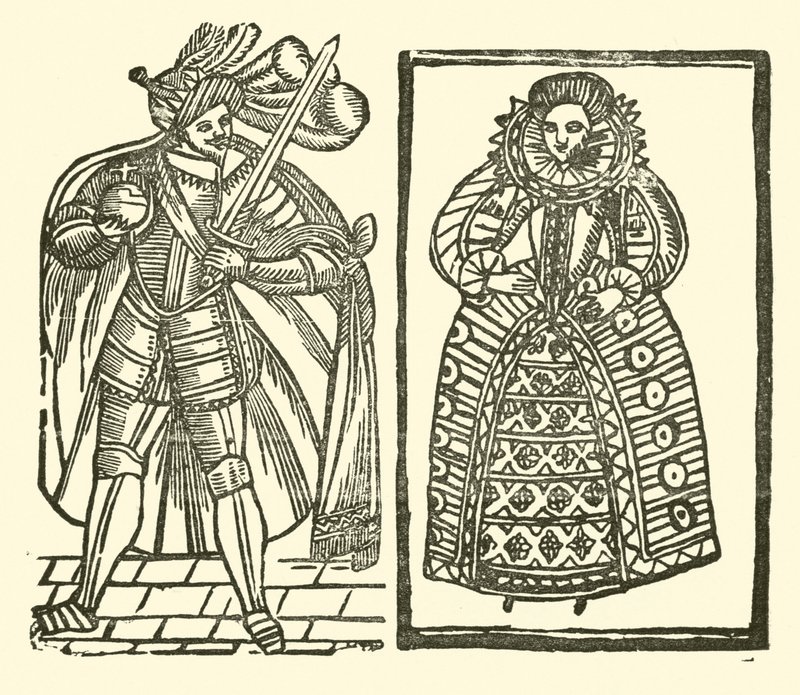 Ilustracja do Ballad Roxburghe (drzeworyt) autorstwa (after) English School