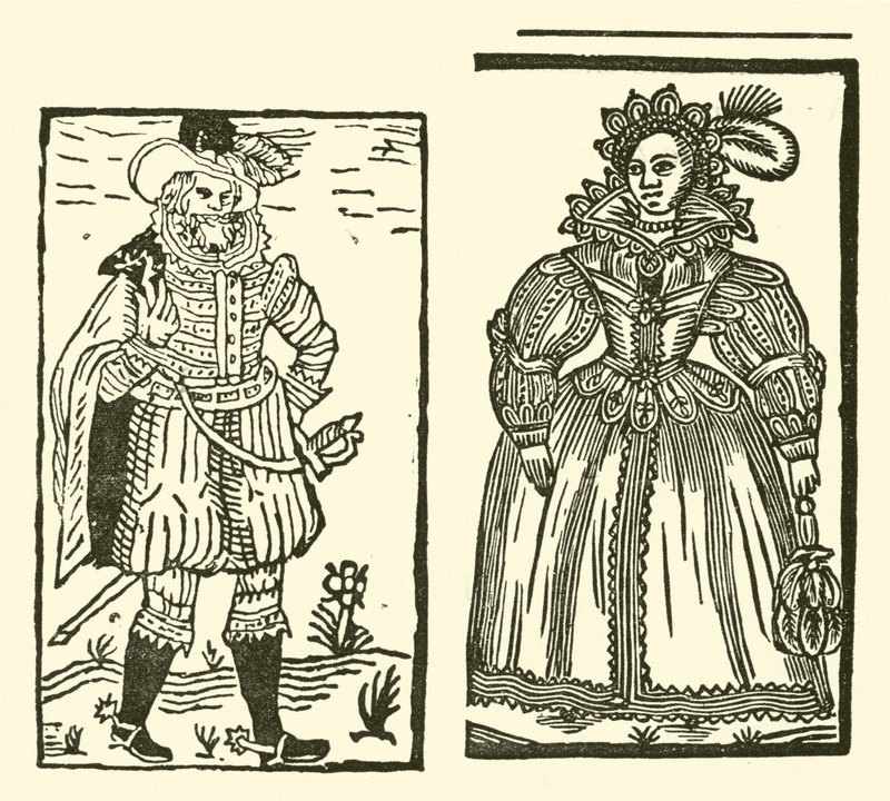 Ilustracja do Ballad Roxburghe (drzeworyt) autorstwa (after) English School