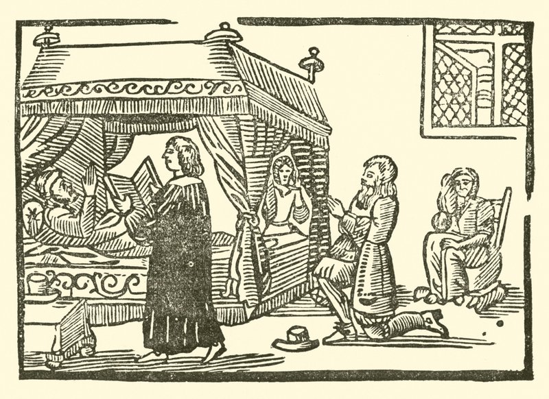 Ilustracja do Ballad Roxburghe (drzeworyt) autorstwa (after) English School