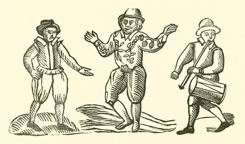 Ilustracja do Ballad Roxburghe (drzeworyt) autorstwa (after) English School