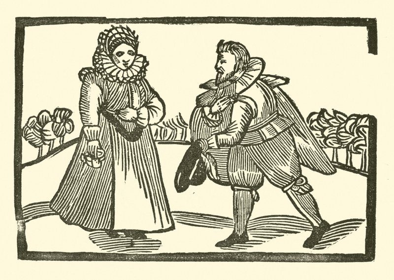 Ilustracja do Ballad Roxburghe (drzeworyt) autorstwa (after) English School