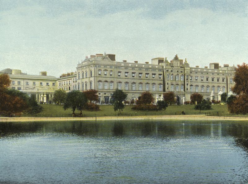 Pałac Buckingham (kolorowe zdjęcie) autorstwa (after) English photographer
