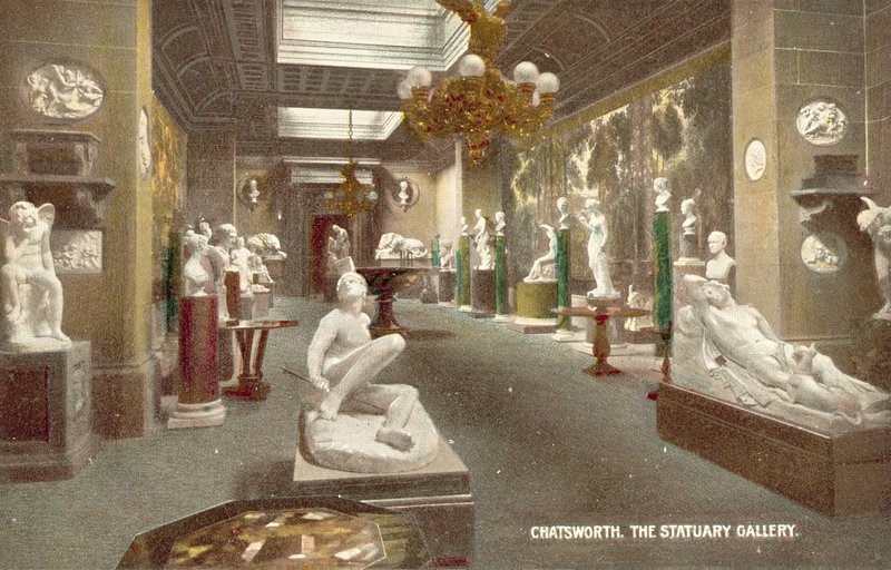 Chatsworth, Galeria Rzeźby (zdjęcie kolorowe) autorstwa (after) English photographer