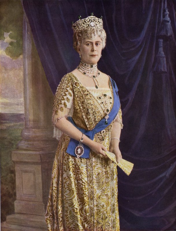 Jej Królewska Mość Królowa Maria (kolorowe zdjęcie) autorstwa (after) English photographer
