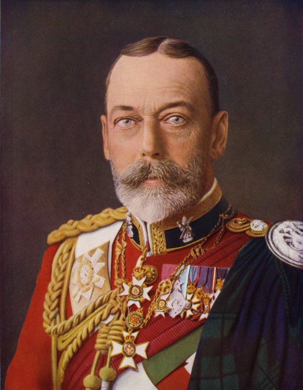 King George jako naczelny pułkownik Czarnej Straży (kolorowe zdjęcie) autorstwa (after) English photographer