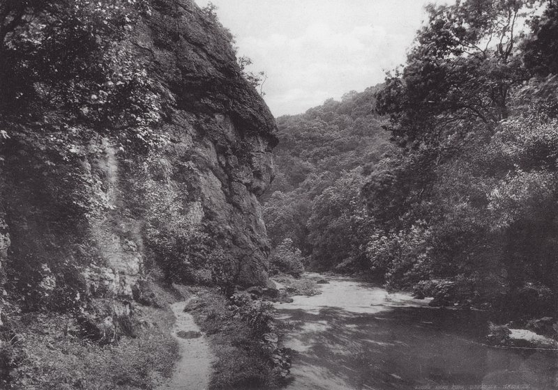 Skała Głowa Lwa, Dovedale (zdjęcie czarno-białe) autorstwa (after) English photographer