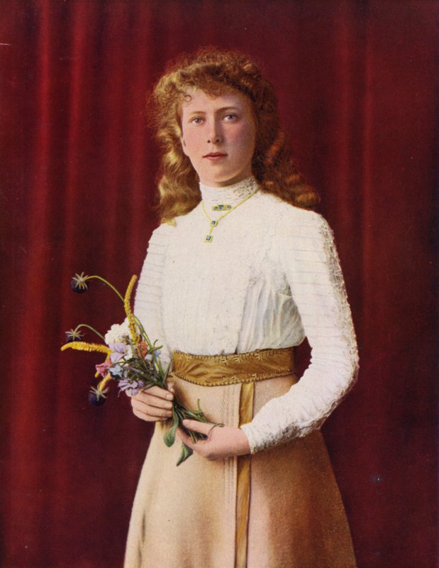 Księżniczka Maria w 1909 roku (zdjęcie kolorowe) autorstwa (after) English photographer
