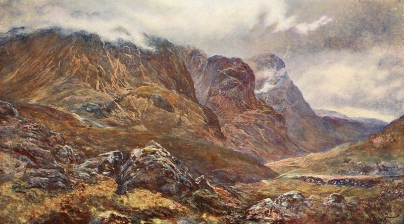 "Trzy siostry", Glencoe (kolorowa litografia) autorstwa (after) English photographer