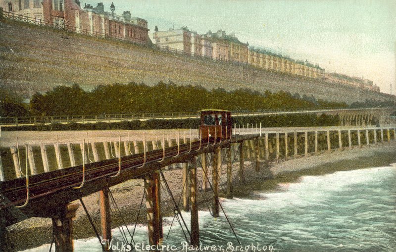 Volks Electric Railway, Brighton (kolorowe zdjęcie) autorstwa (after) English photographer