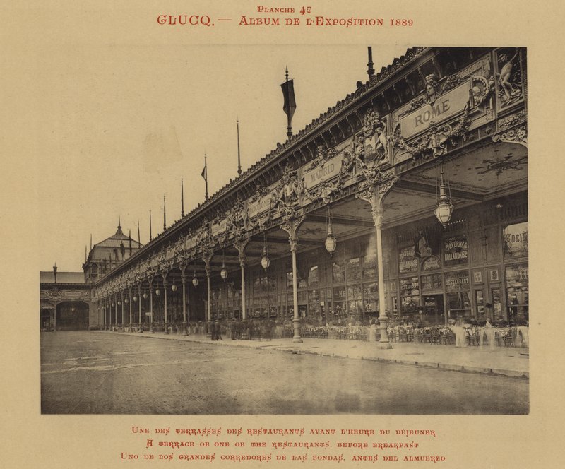 Taras jednej z restauracji, przed śniadaniem (zdjęcie czarno-białe) autorstwa (after) French Photographer