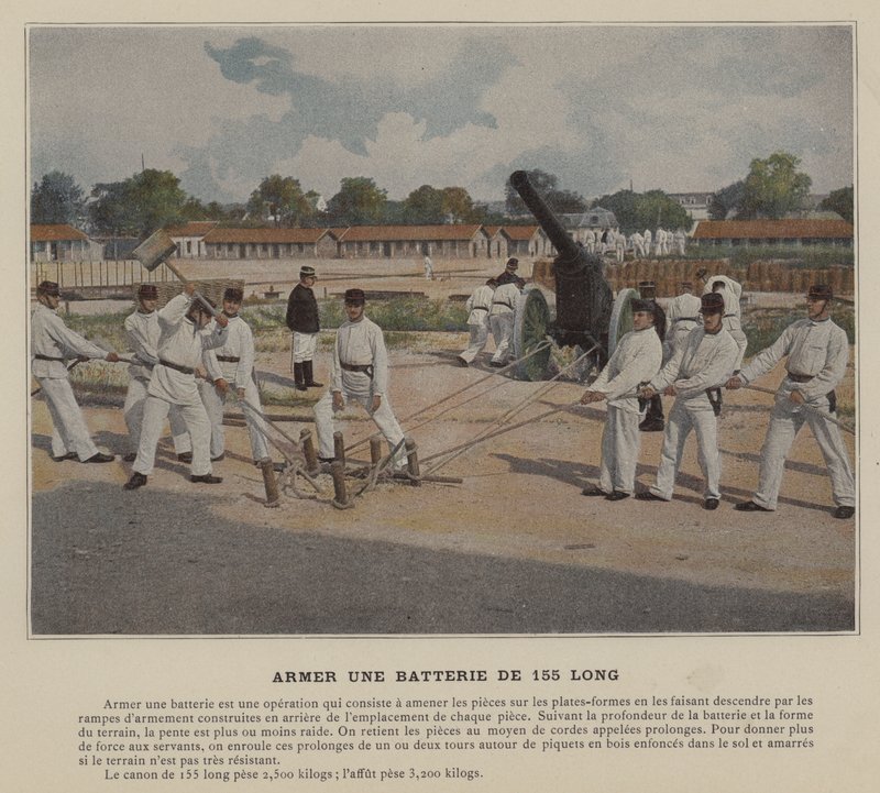Uzbrojenie 155 Long Battery (kolorowe zdjęcie) autorstwa (after) French Photographer