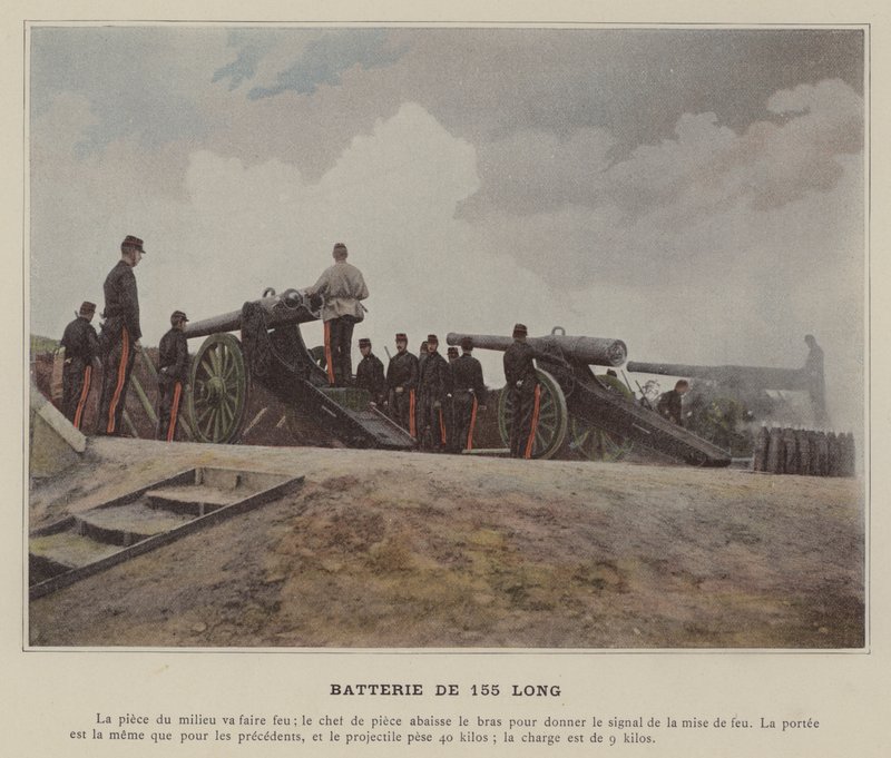 Bateria de 155 Long (kolorowe zdjęcie) autorstwa (after) French Photographer