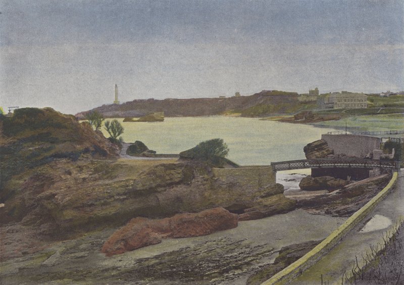 Biarritz, Plaża (kolorowe zdjęcie) autorstwa (after) French Photographer