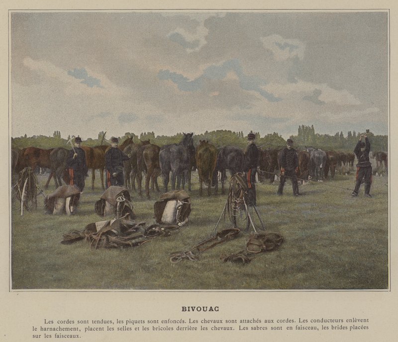 Biwak (kolorowe zdjęcie) autorstwa (after) French Photographer