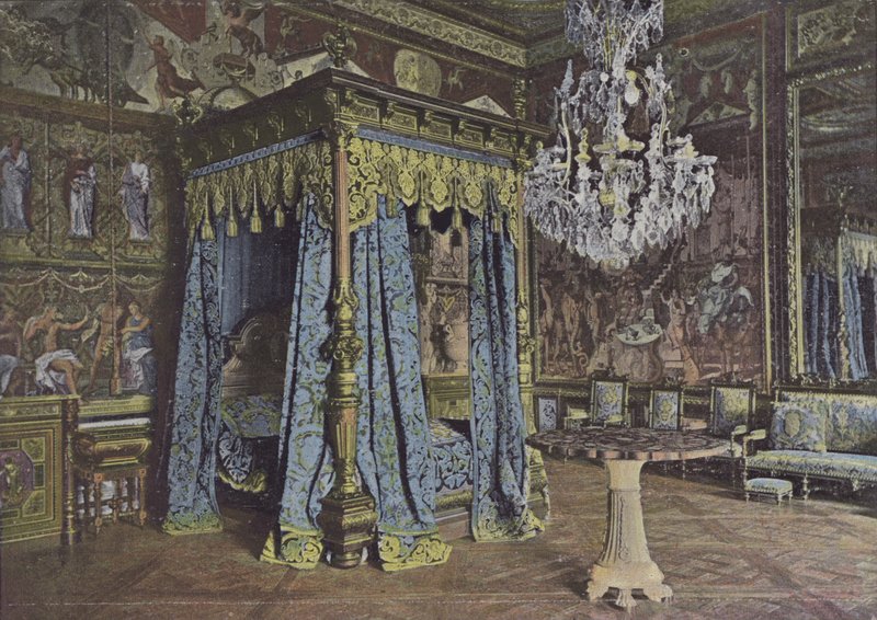 Sypialnia Anny Austriaczki (kolorowe zdjęcie) autorstwa (after) French Photographer