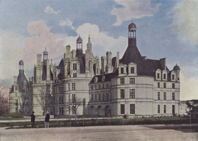 Zamek w Chambord (kolorowe zdjęcie) autorstwa (after) French Photographer